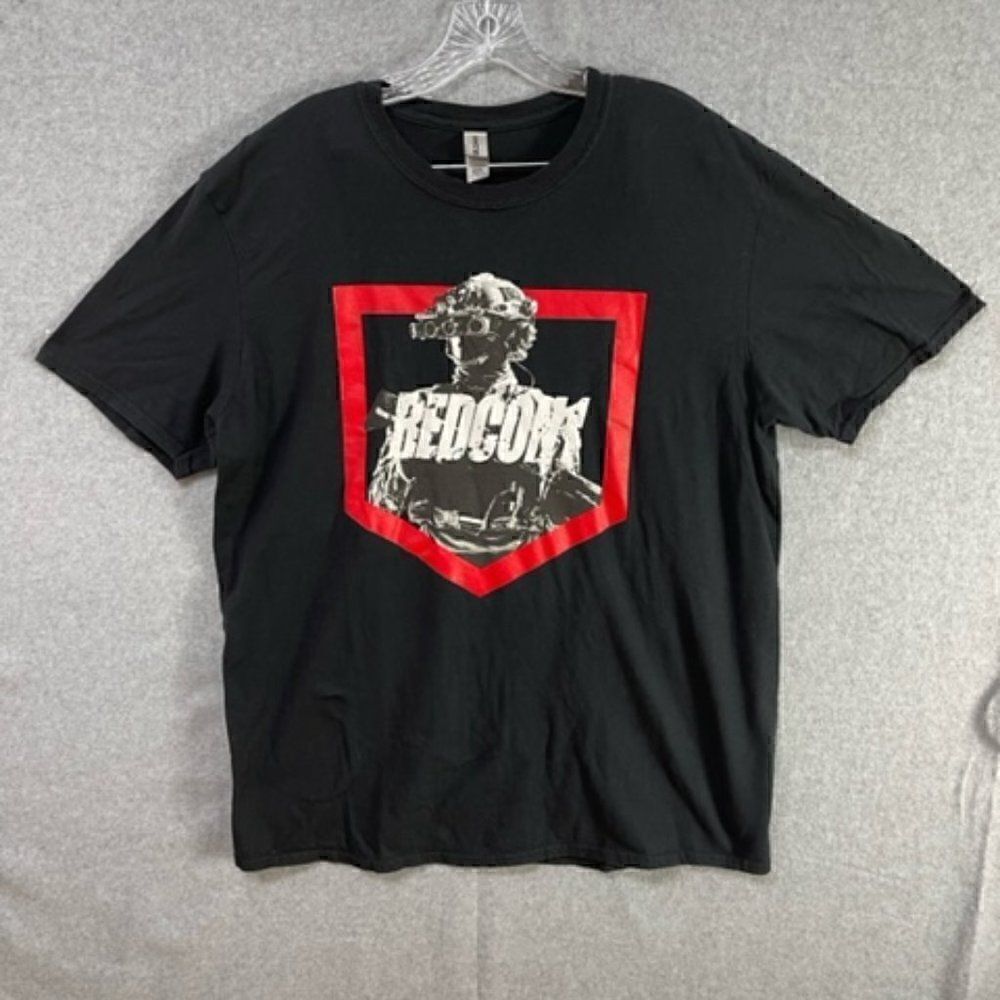 Redcon 1 Black/Red Logo DUAL SIDED PROMO T-Shirt-Men's Size XL Excellent - Appea
